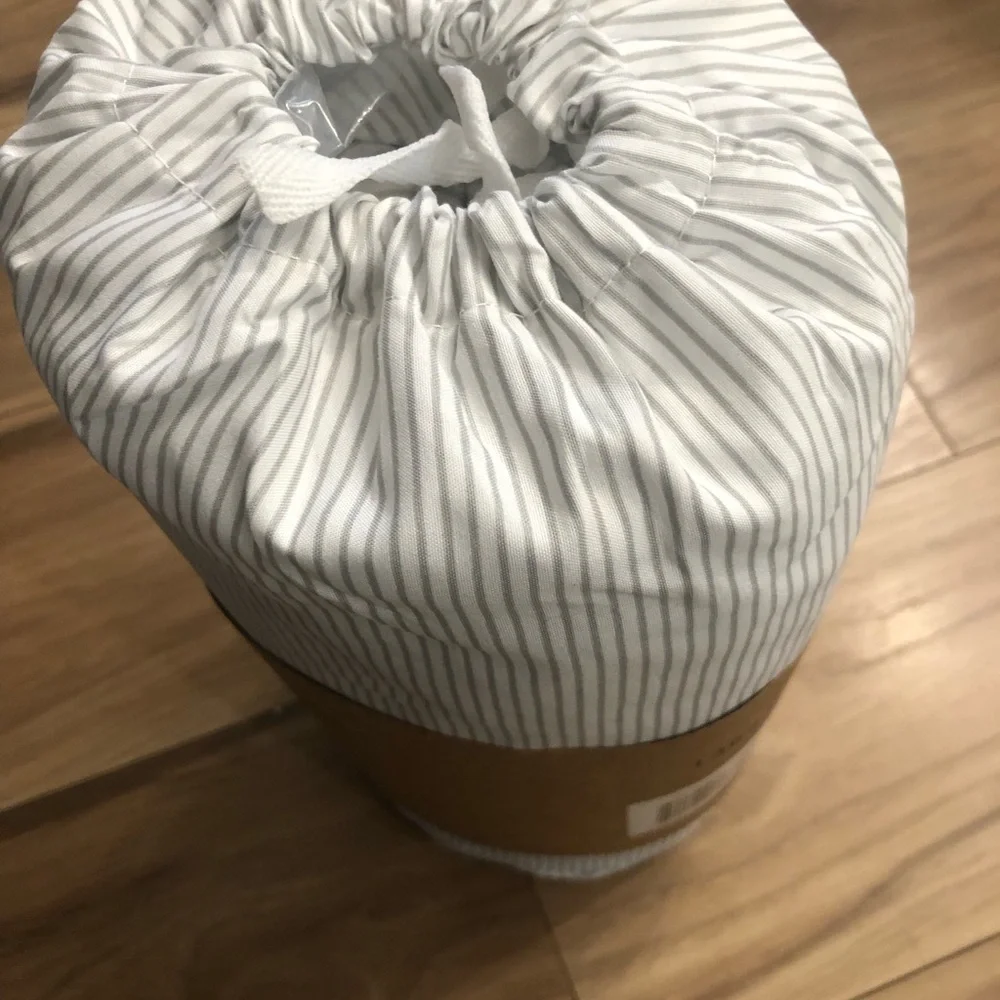ienjoy Home Pinstriped Patterned 4-Piece Full Sheet Set- Light Grey
